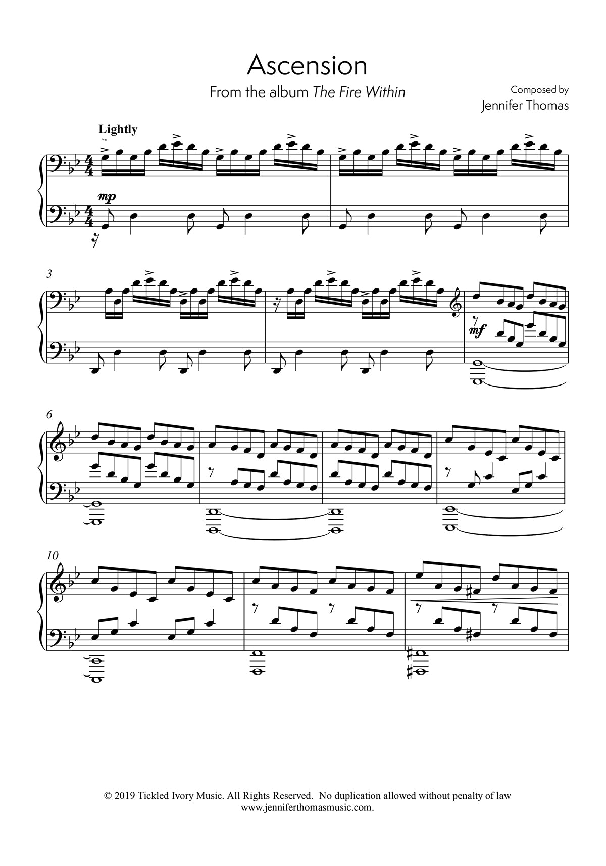 Cancionero digital The Fire Within Solo Piano, 2.ª edición