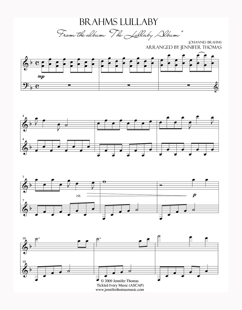 Canción de cuna de Brahms