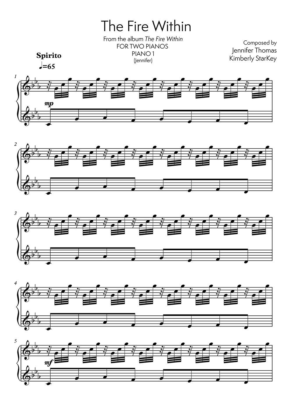 El fuego interior (Dúo para 2 pianos)