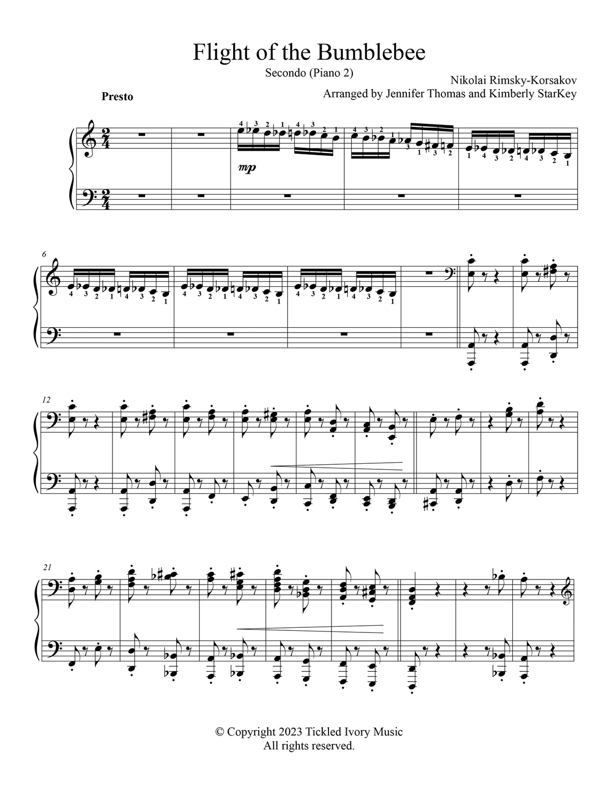 Flight of the Bumblebee (Duet for 2 Pianos)