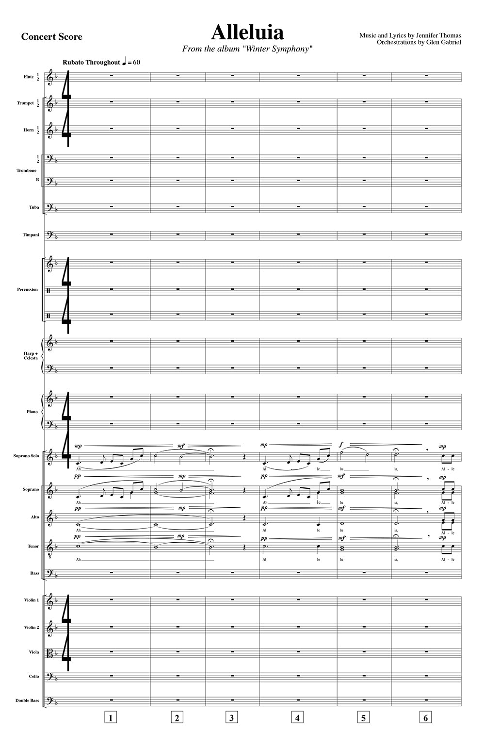 Alleluia (Choir & Orchestral Score Rental)