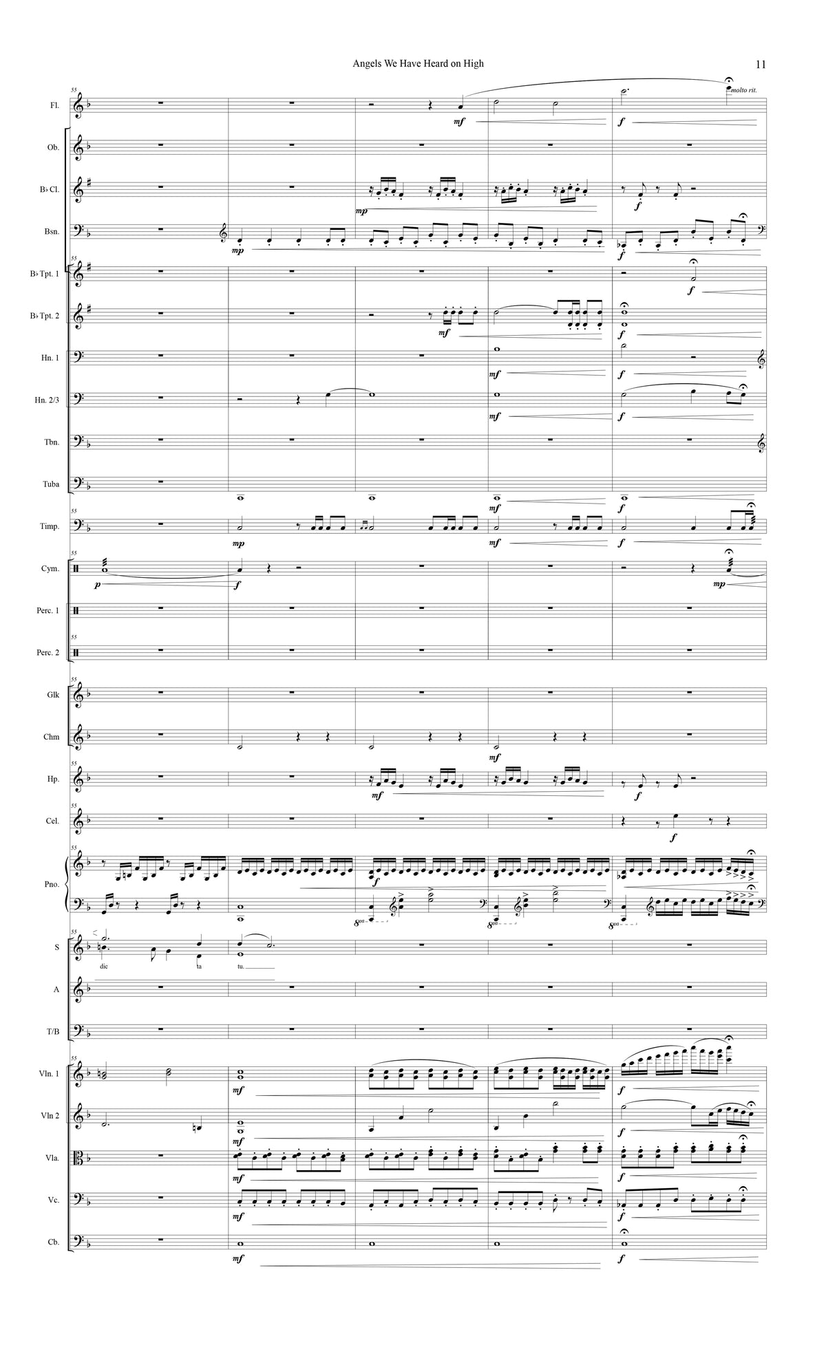 キャロル・オブ・ザ・ベルズ（フルオーケストラ＆合唱団スコアレンタル）