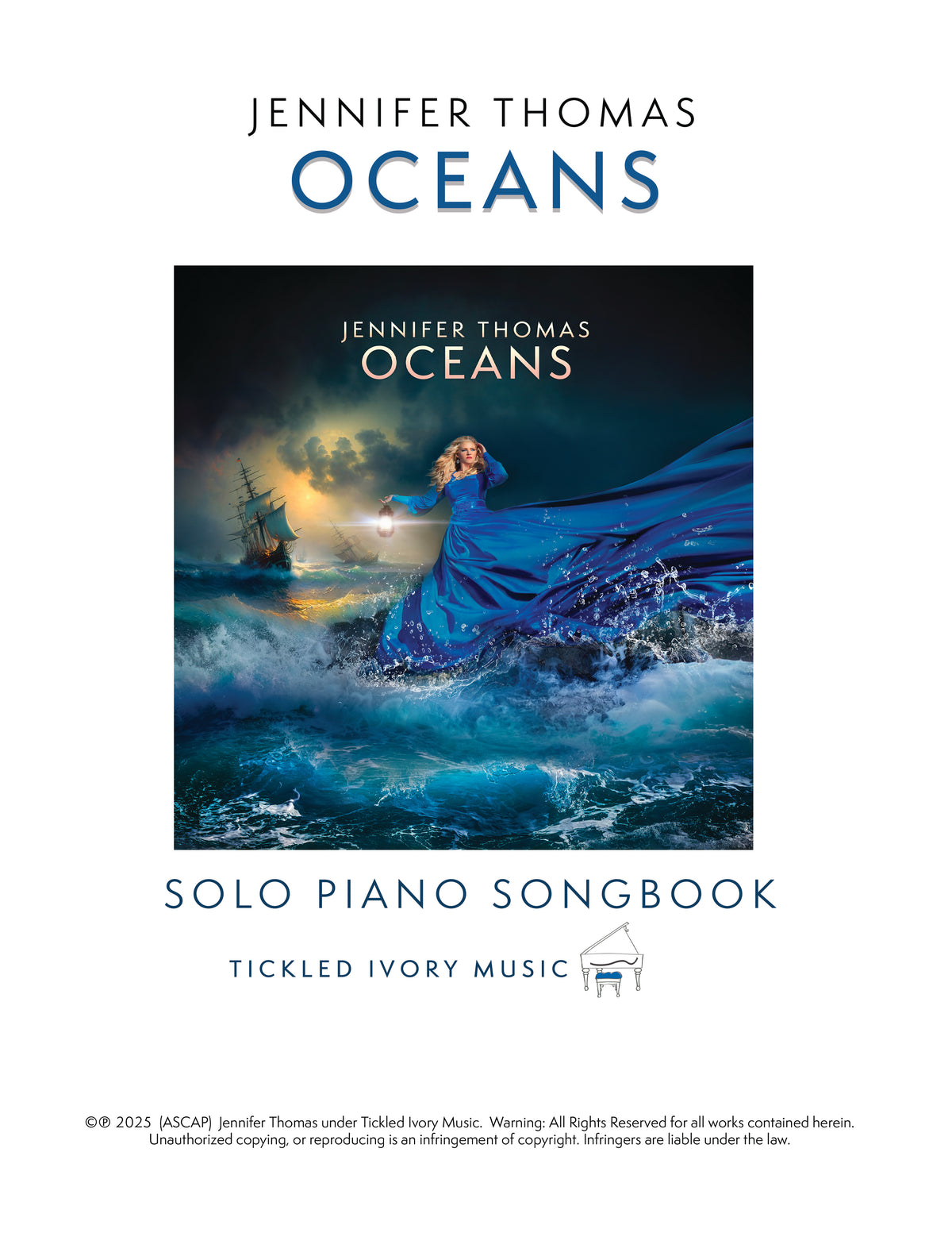 Oceans Solo Piano Printed Songbook