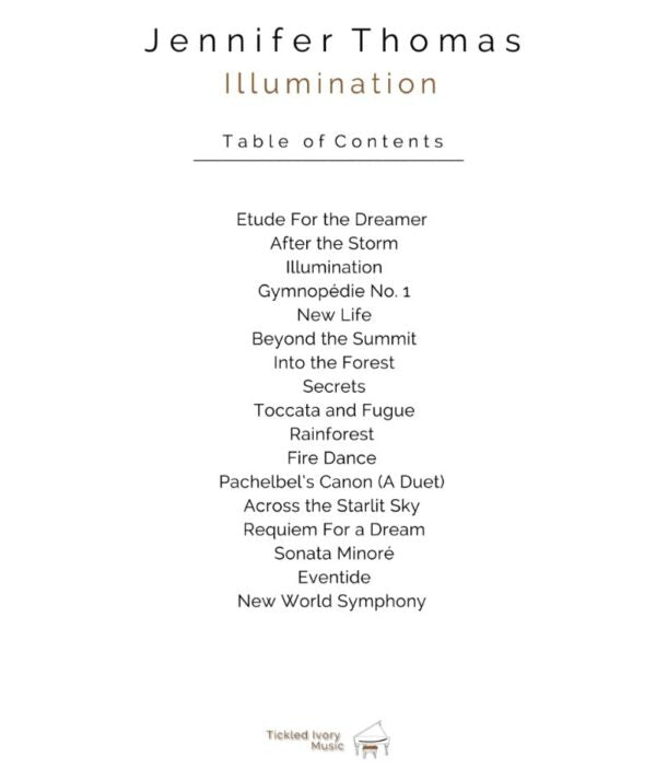 Illumination Solo Piano Digital Songbook
