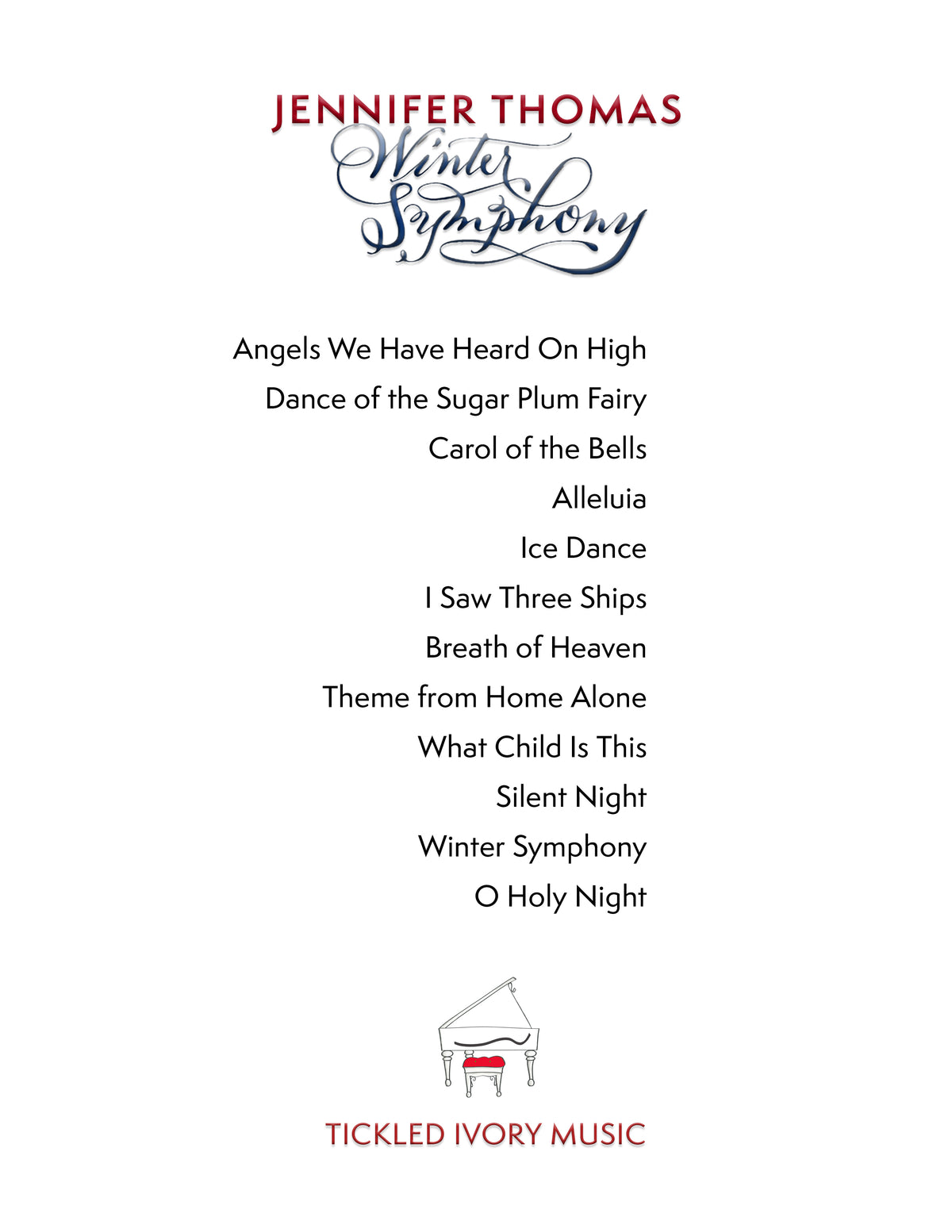 *PRE-ORDER* Winter Symphony (2nd Edition) Solo Piano Printed Songbook