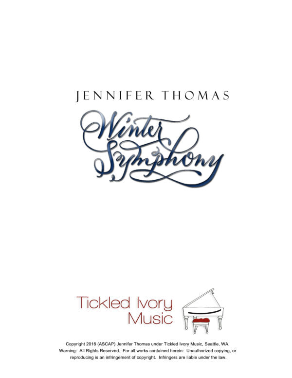 Winter Symphony Solo Piano Printed Songbook