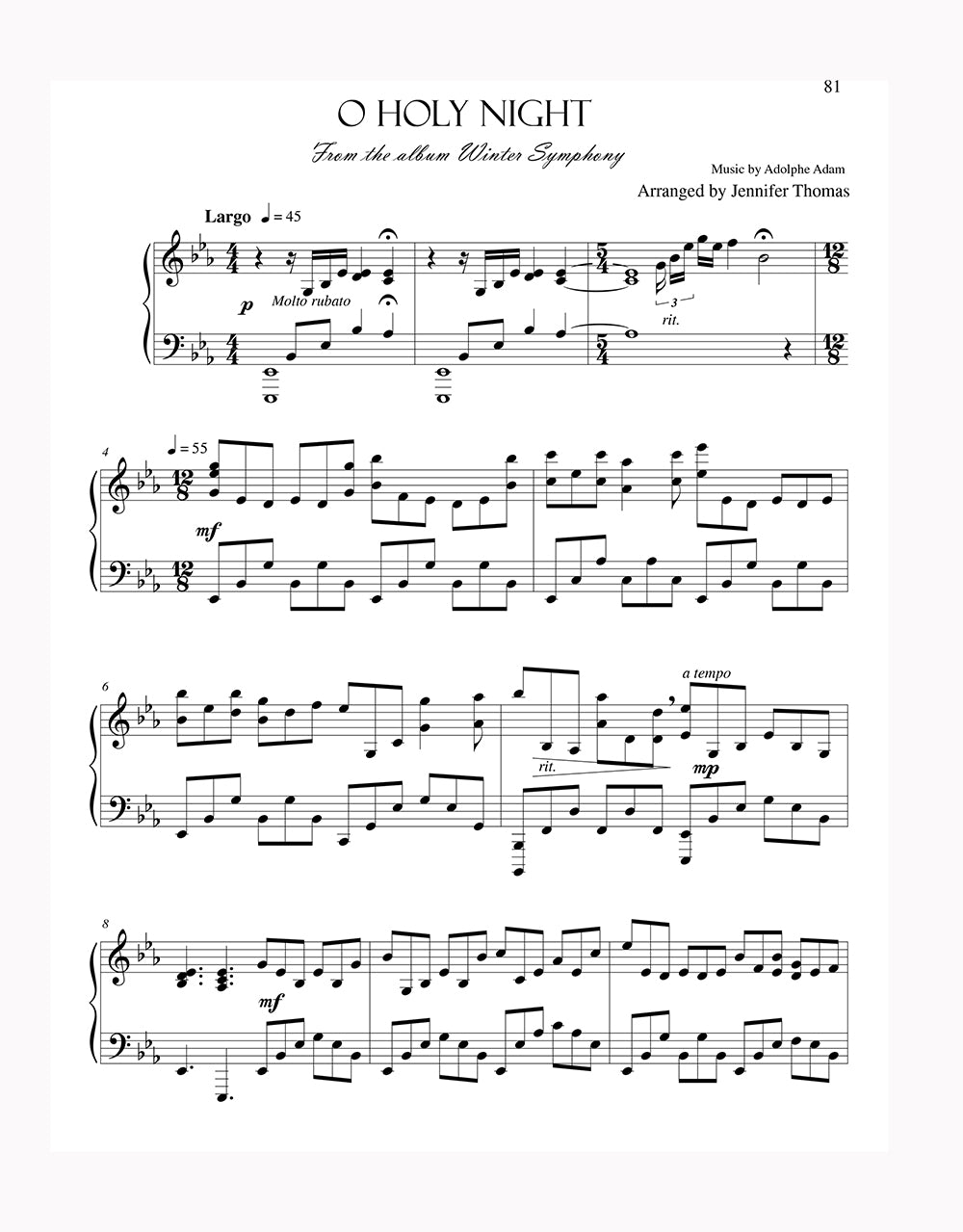 o-holy-night-jennifer-thomas-music for Free Printable O Holy Night Sheet Music O Holy Night – Jennifer Thomas Music for Free Printable O Holy Night Sheet Music