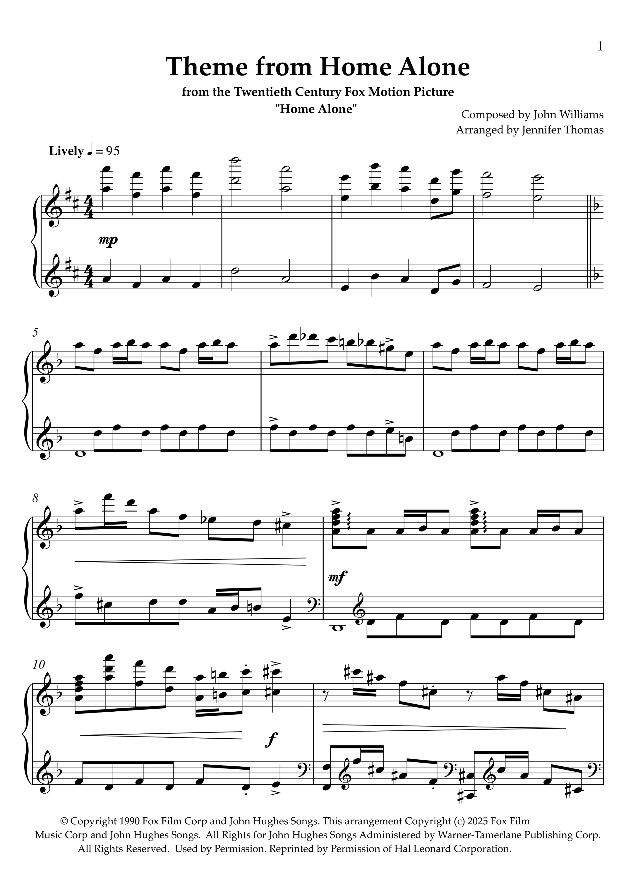 ホーム・アローンのテーマ – Jennifer Thomas Music