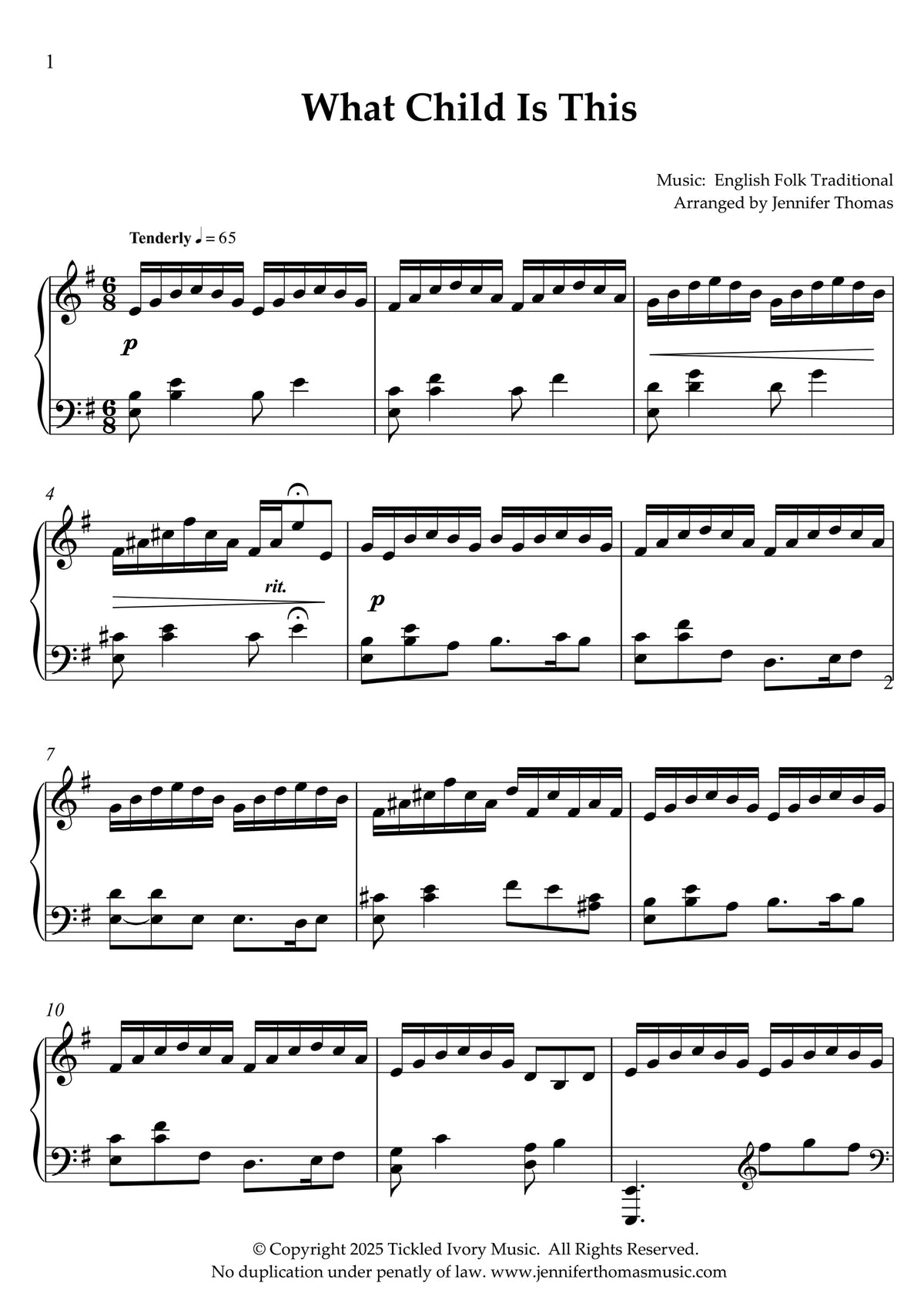 What Child is This (Solo Piano)